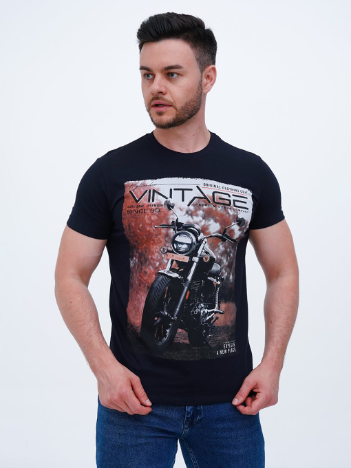 Футболка Trend Collection модель TC10764DarkBlueFTBLK Фото