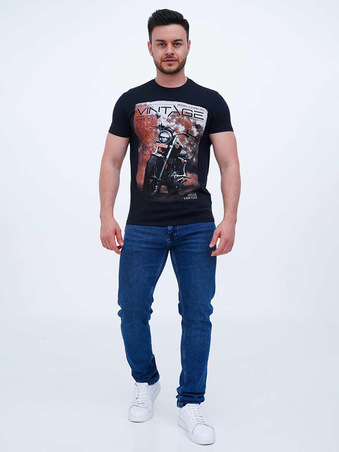 Футболка Trend Collection модель TC10764DarkBlueFTBLK Фото