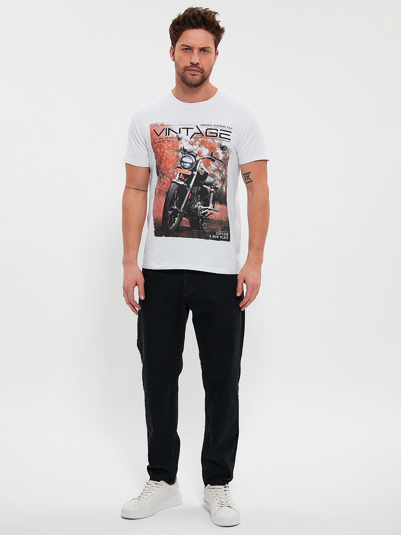 Футболка Trend Collection модель TC10642WhiteFTBLK Фото