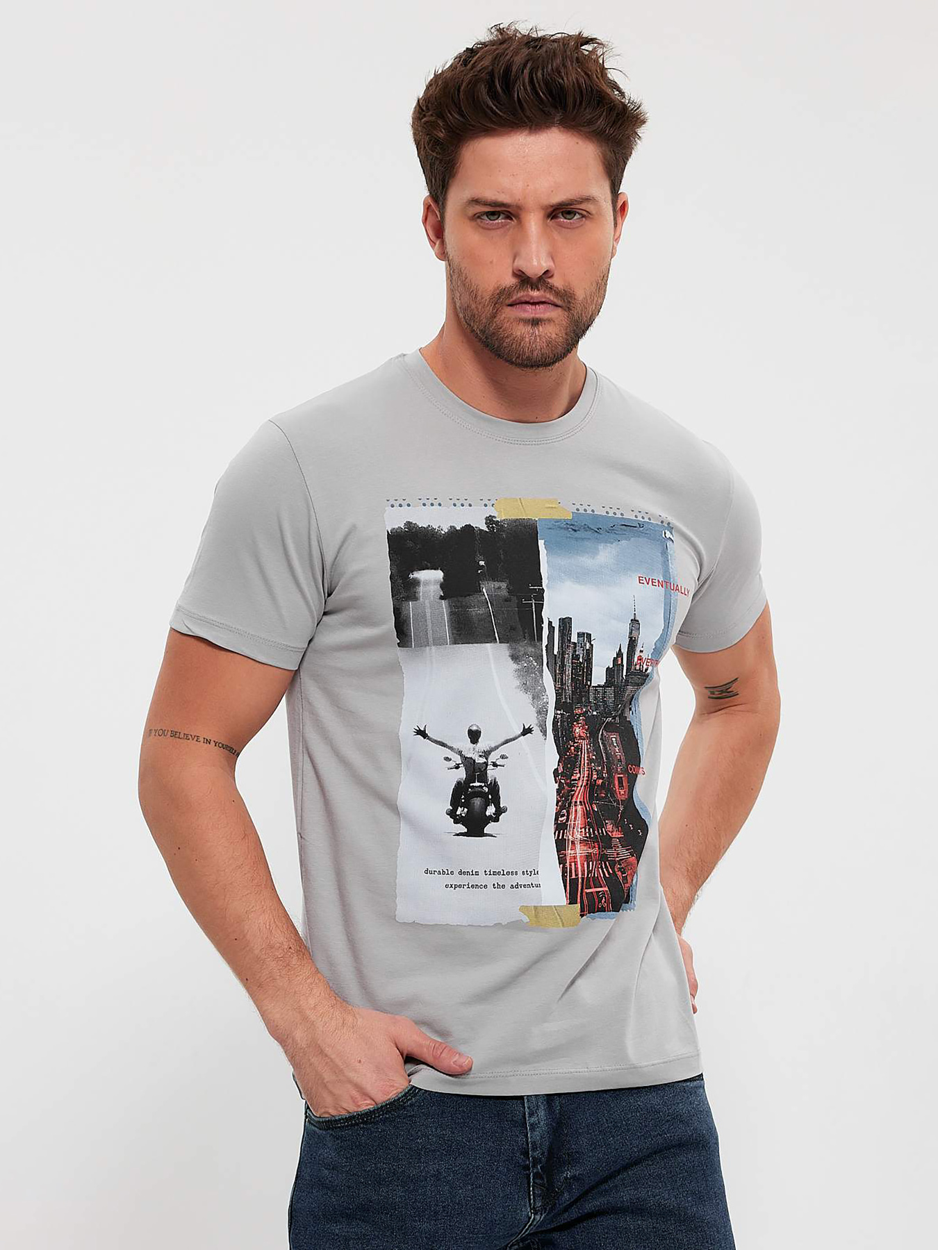 Футболка Trend Collection модель TC10641GreyFTBLK Фото