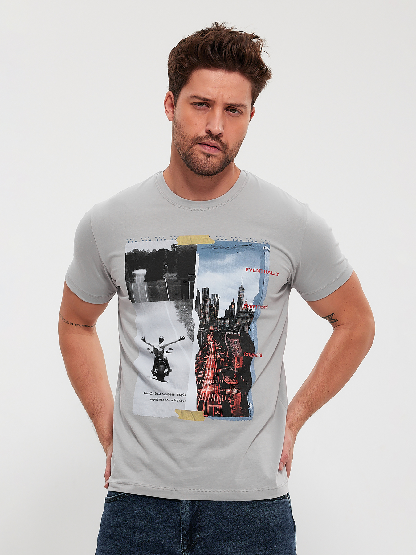 Футболка Trend Collection модель TC10641GreyFTBLK Фото