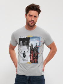 Футболка Trend Collection модель TC10641GreyFTBLK Фото