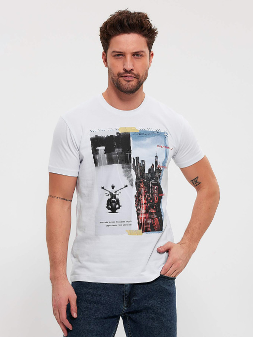 Футболка Trend Collection модель TC10639WhiteFTBLK Фото