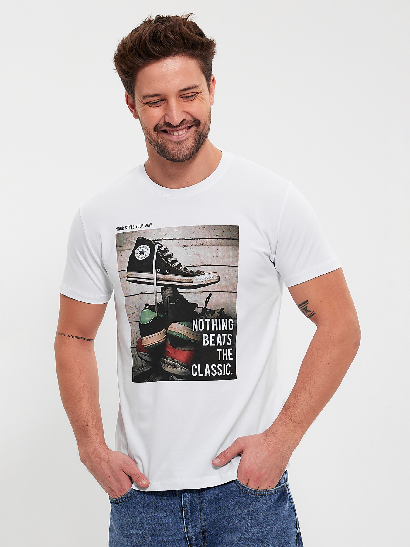 Футболка Trend Collection модель TC10629WhiteFTBLK Фото