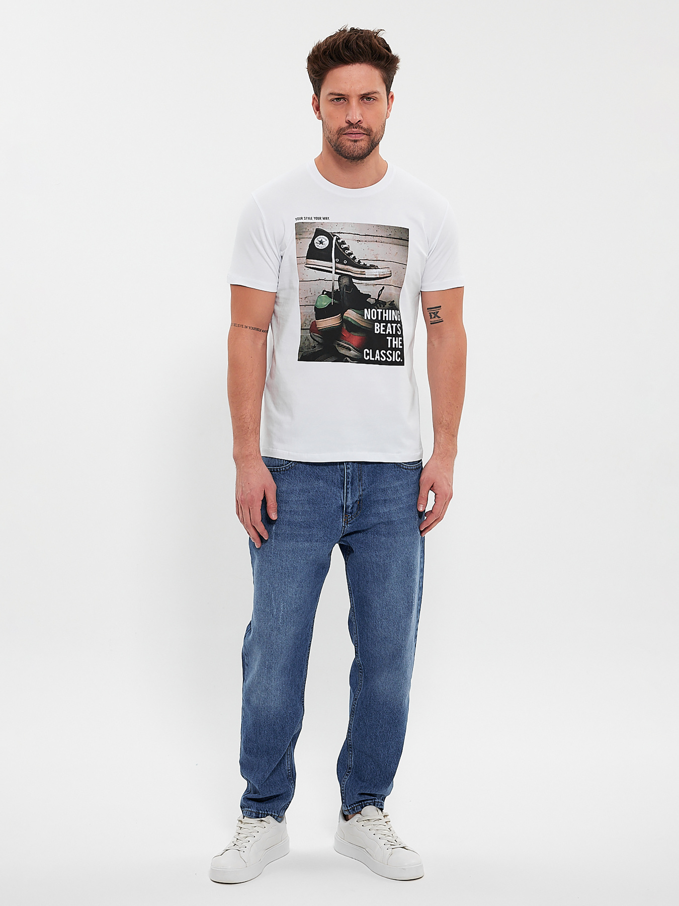 Футболка Trend Collection модель TC10629WhiteFTBLK Фото