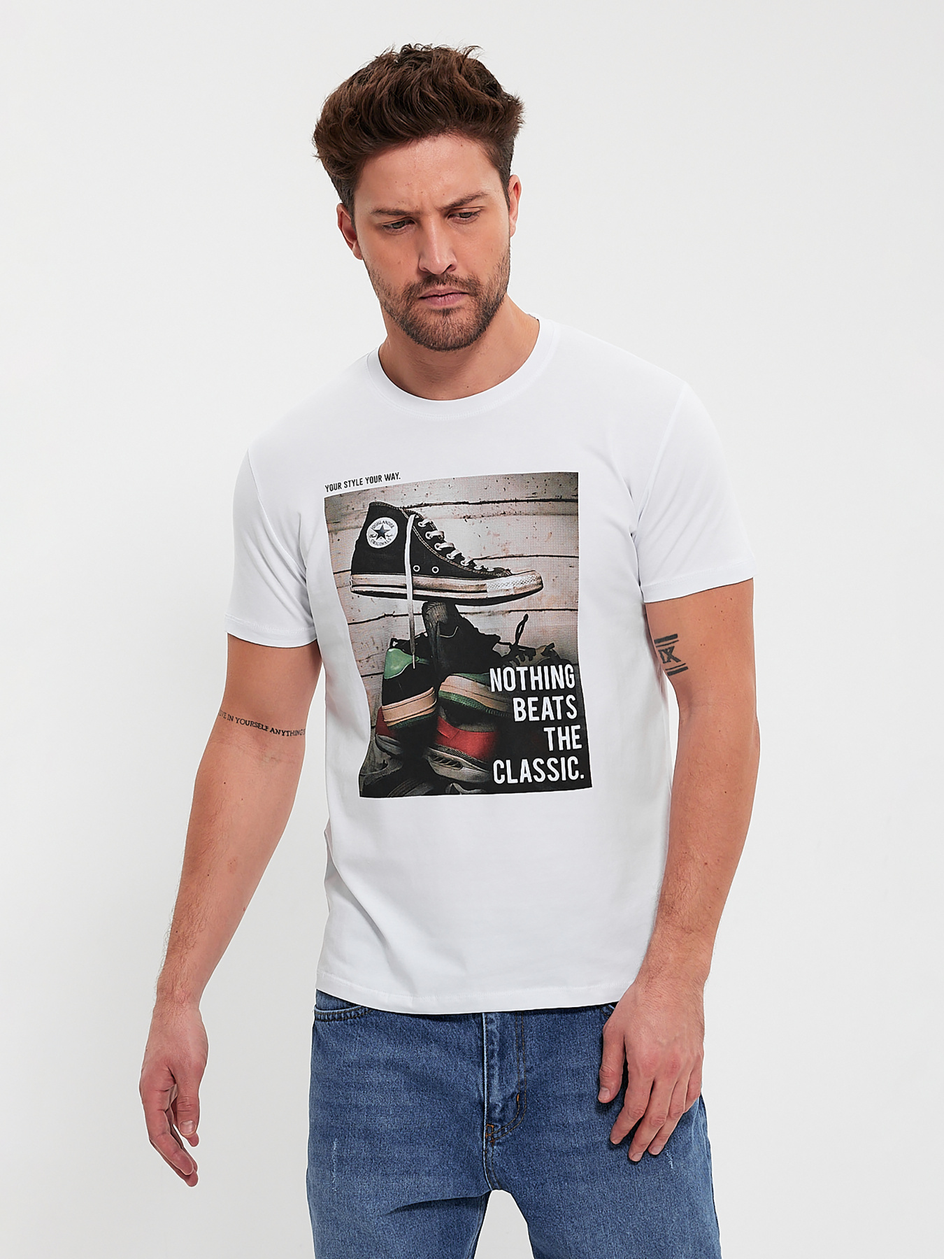 Футболка Trend Collection модель TC10629WhiteFTBLK Фото