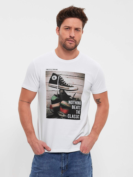 Футболка Trend Collection модель TC10629WhiteFTBLK Фото