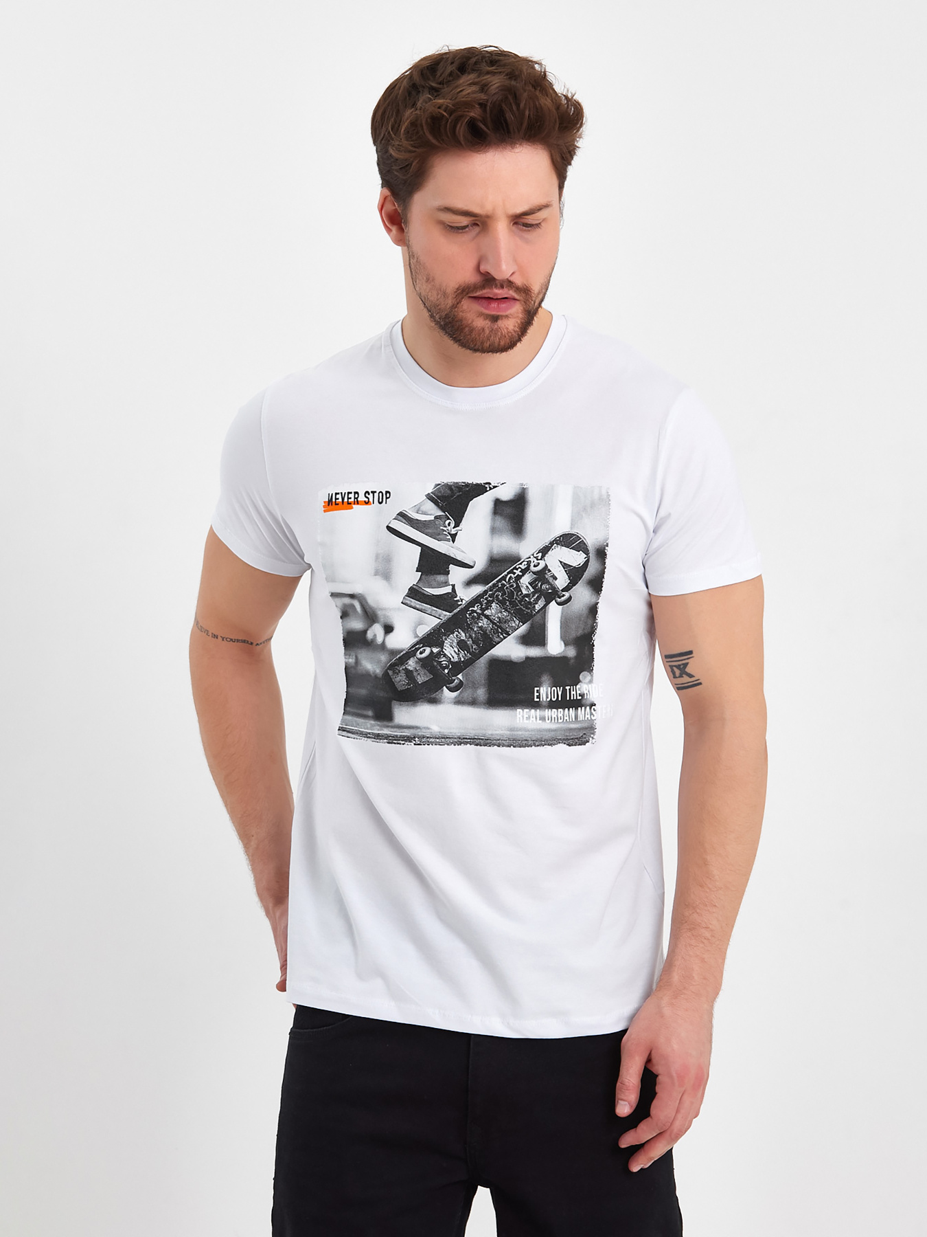 Футболка Trend Collection модель TC8295WhiteFTBLK Фото