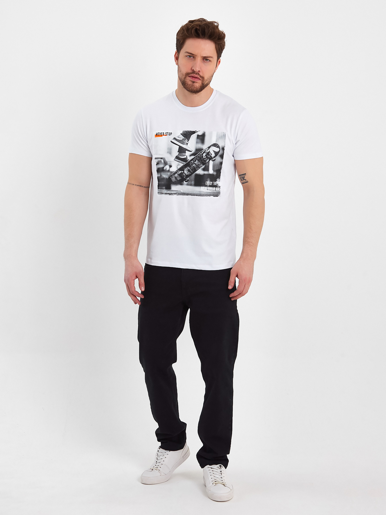 Футболка Trend Collection модель TC8295WhiteFTBLK Фото