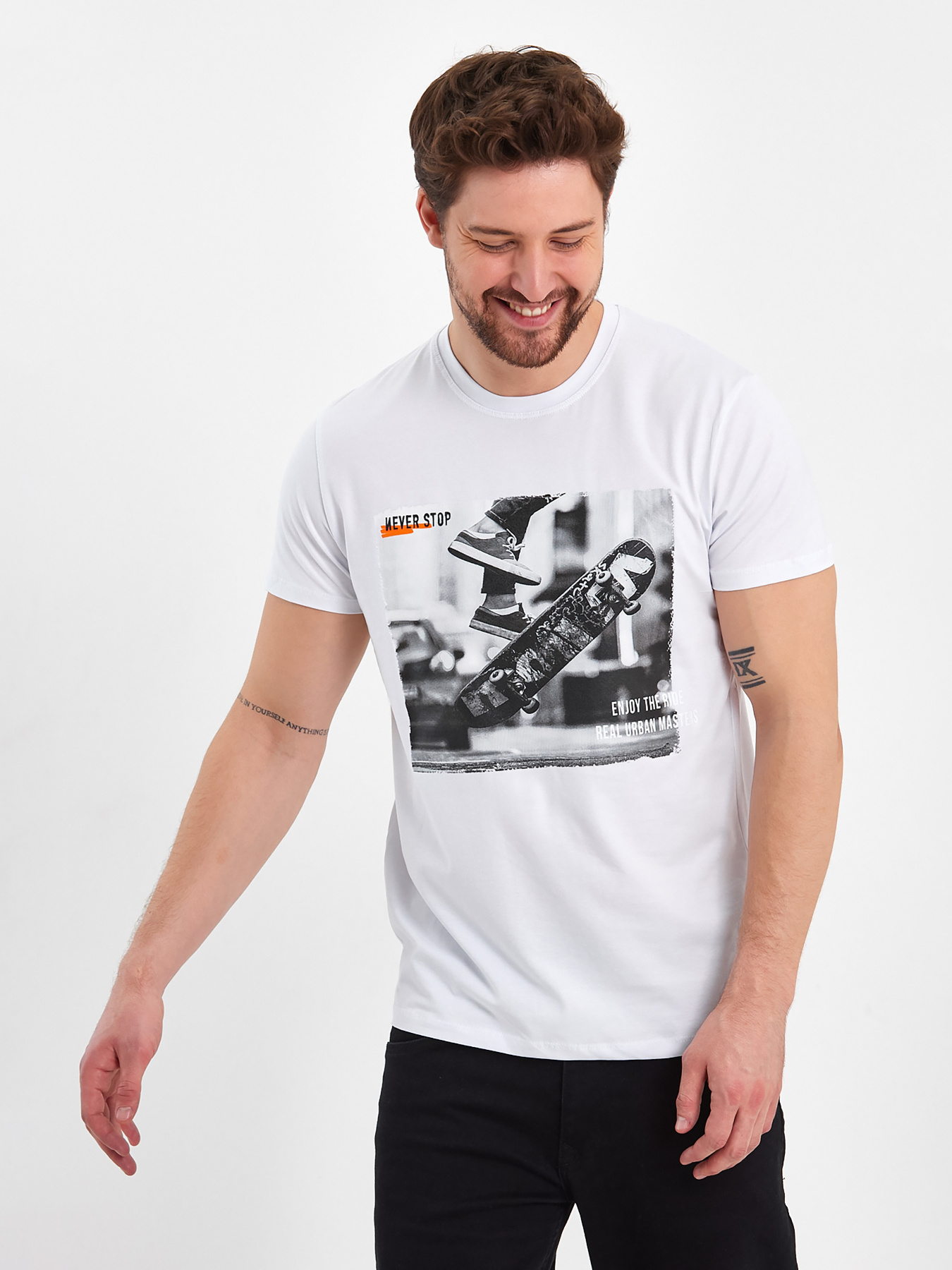 Футболка Trend Collection модель TC8295WhiteFTBLK Фото