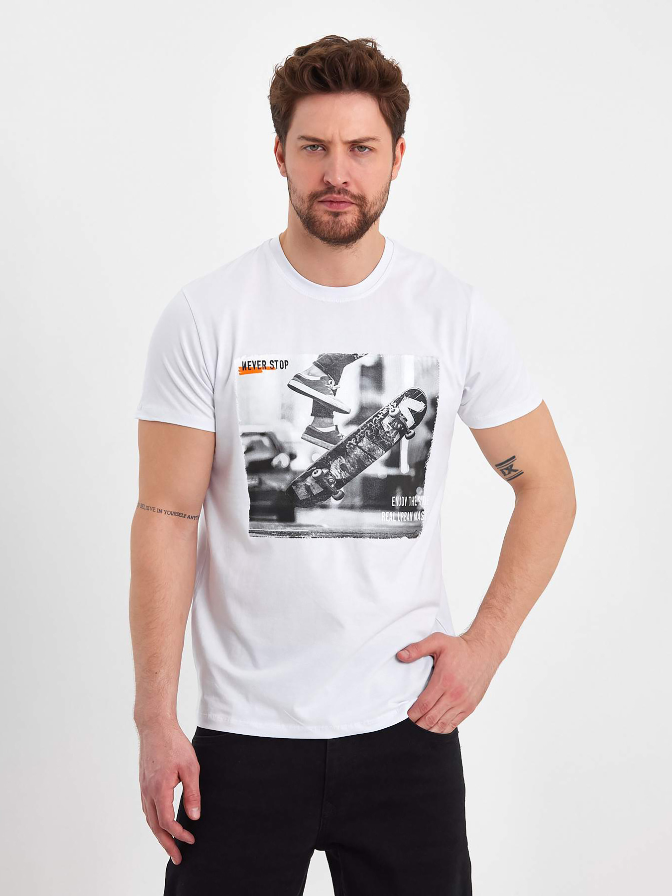 Футболка Trend Collection модель TC8295WhiteFTBLK Фото