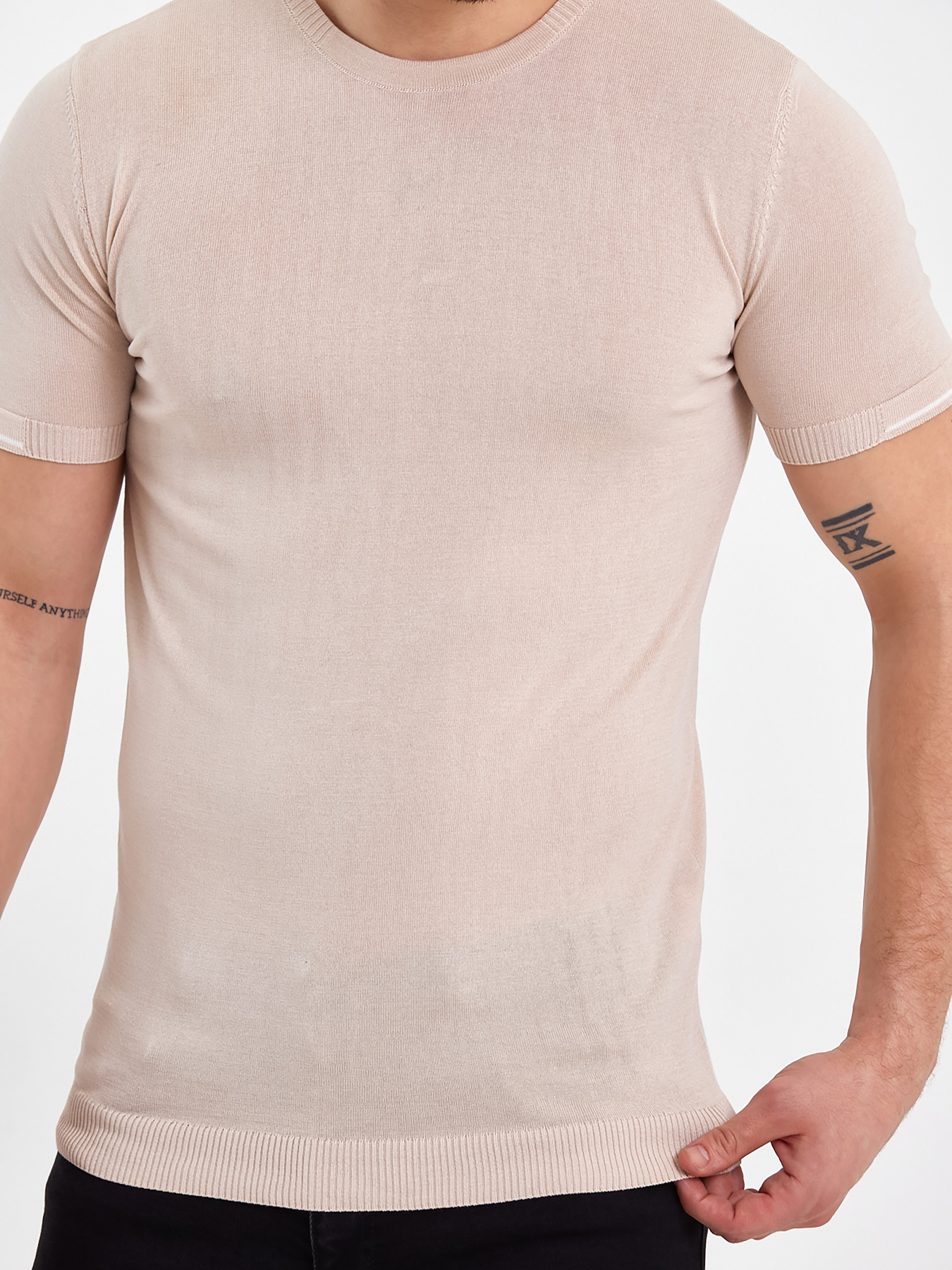 Футболка Trend Collection модель TC8242BeigeFTBLK Фото