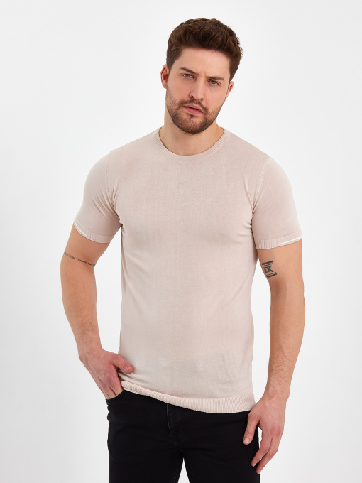 Футболка Trend Collection модель TC8242BeigeFTBLK Фото