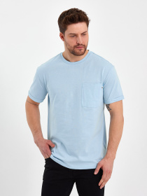 Футболка Trend Collection модель TC8094BlueLightFTBLK Фото