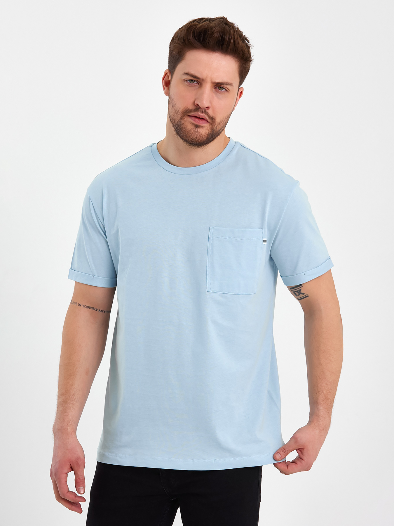 Футболка Trend Collection модель TC8094BlueLightFTBLK Фото