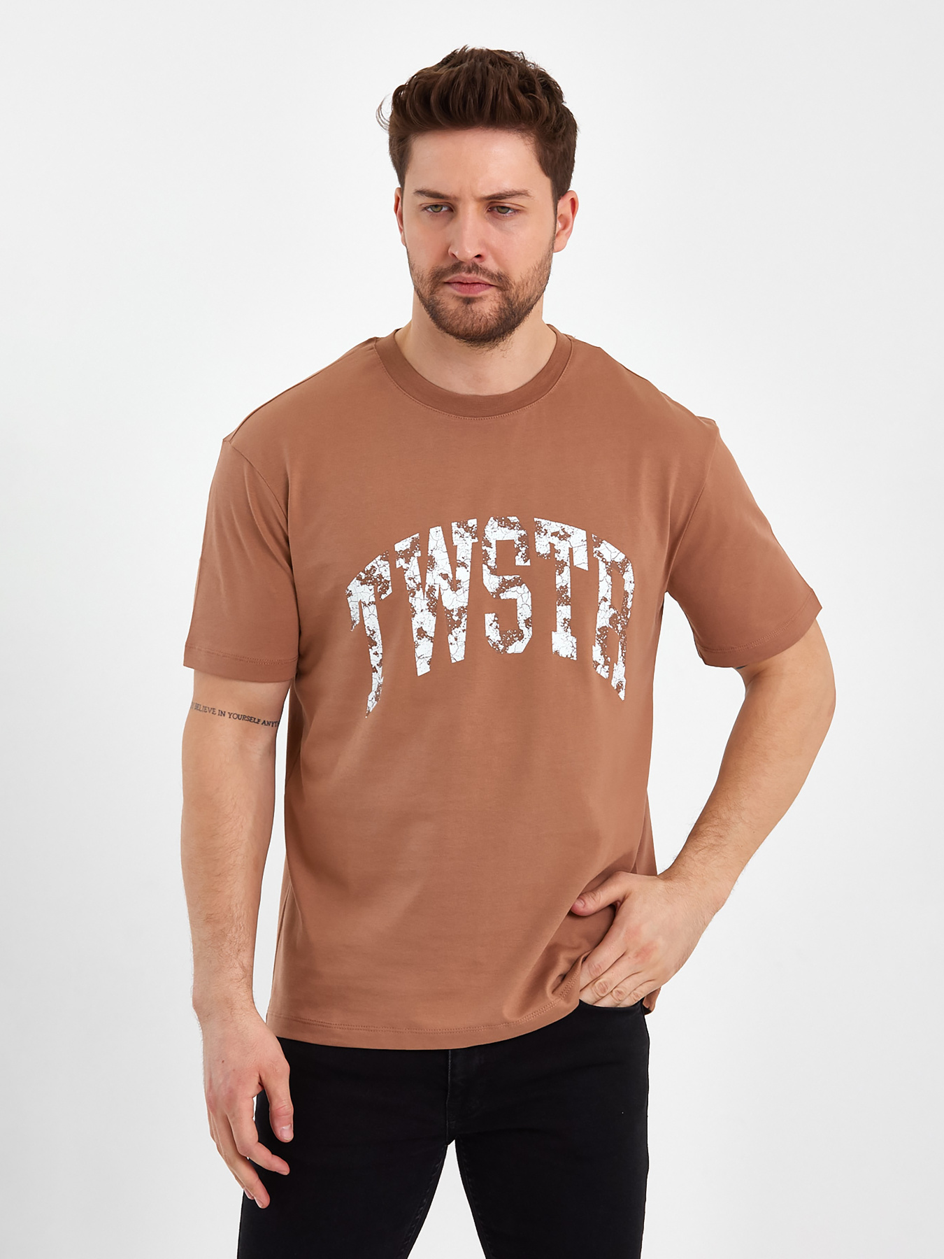 Футболка Trend Collection модель TC8090DarkBeigeFTBLK Фото