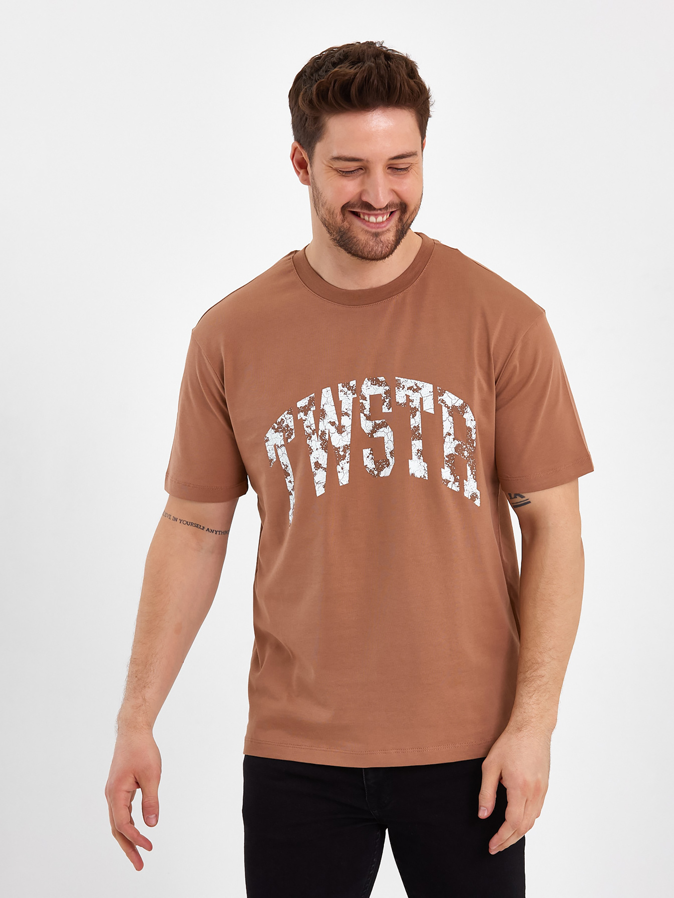 Футболка Trend Collection модель TC8090DarkBeigeFTBLK Футболка Trend Collection модель TC8090DarkBeigeFTBLK Фото