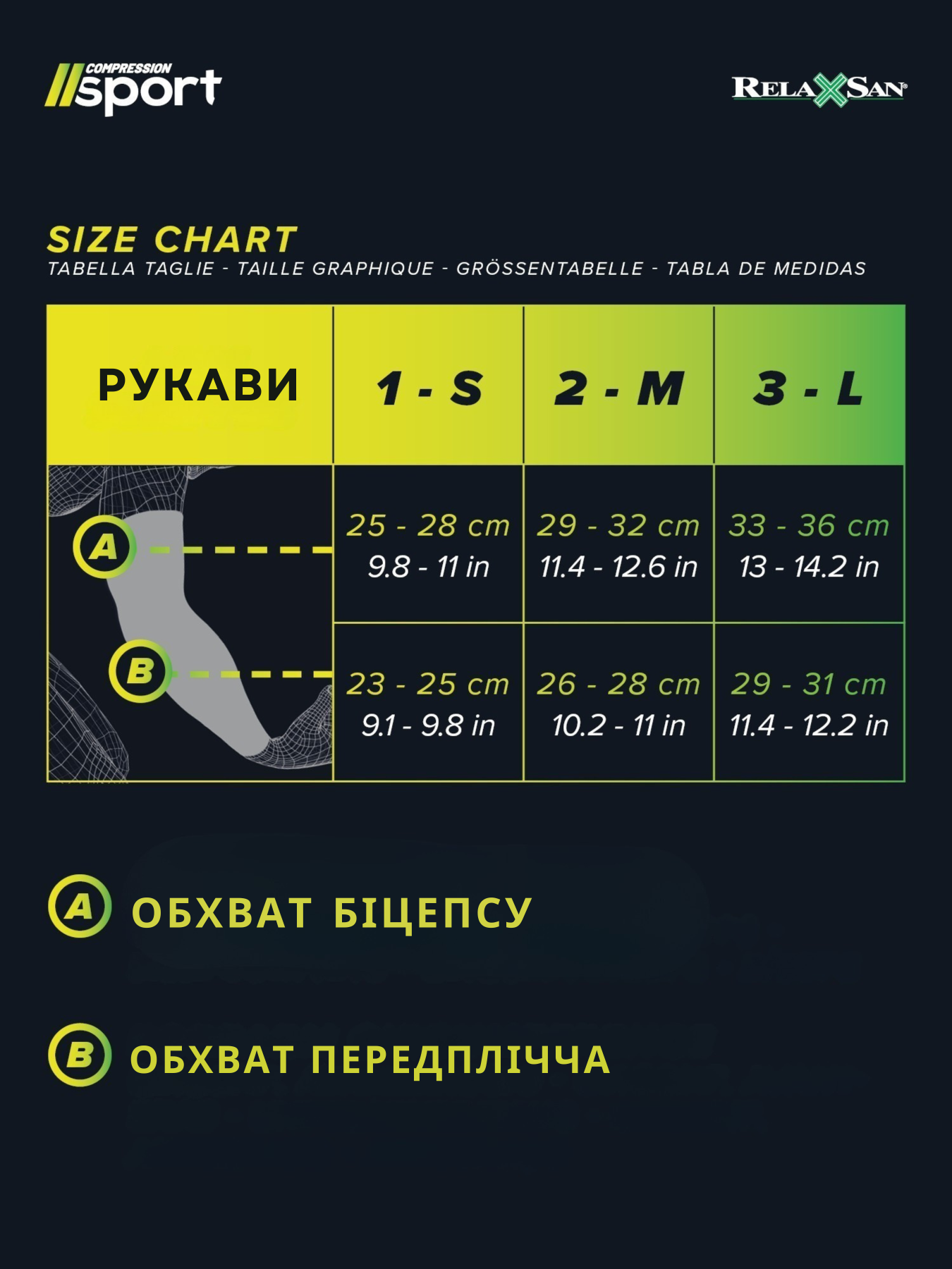 Рукав спортивный Relaxsan Компресійні модель 802 Фото