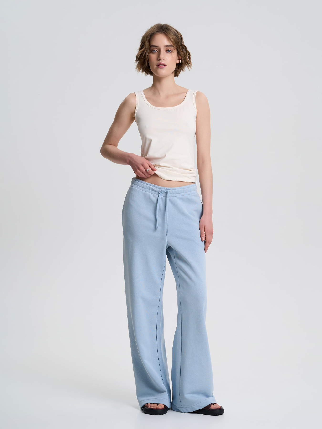 Повседневные штаны Роза модель 240610_gray_blue Фото