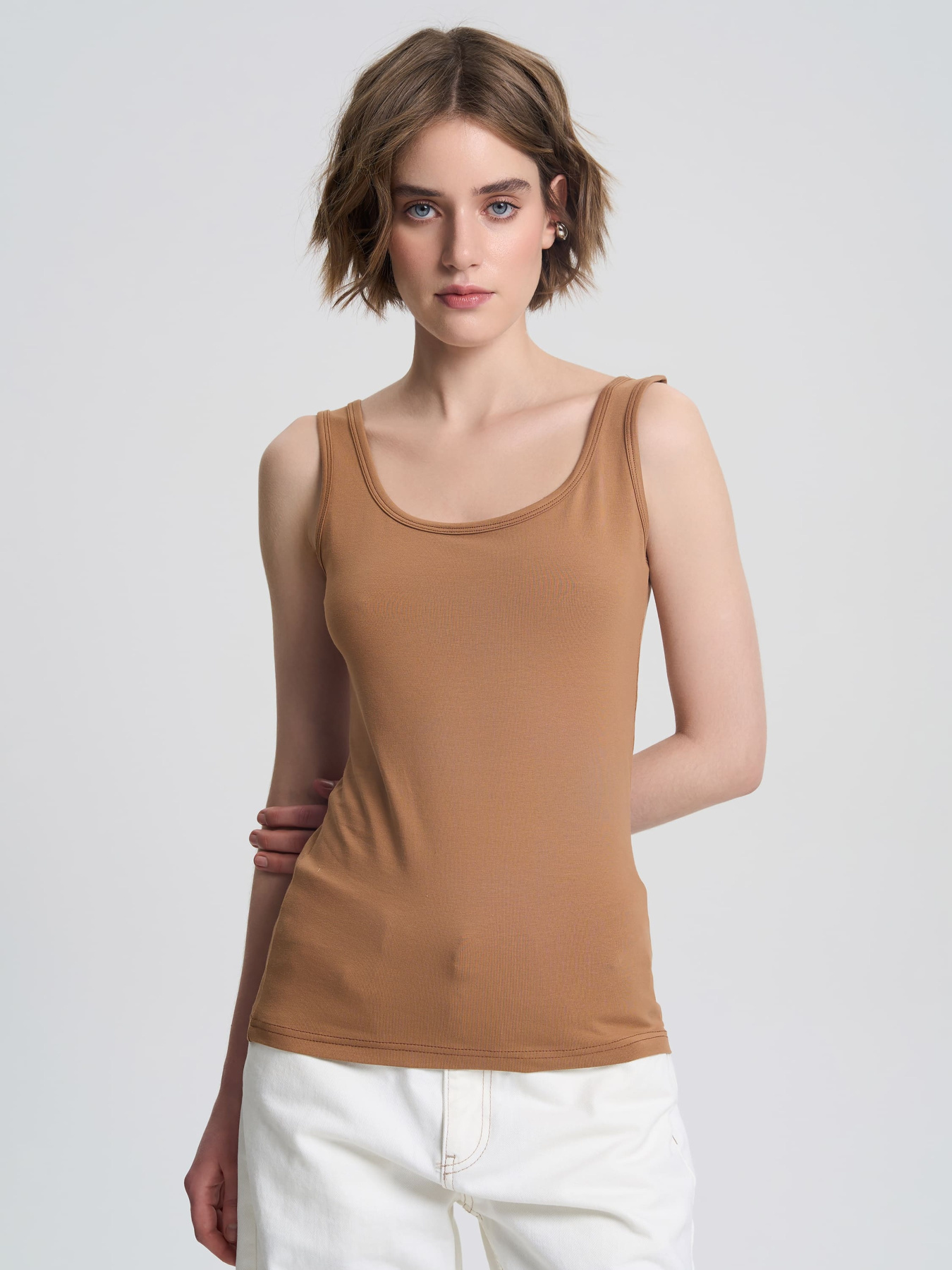 Майка Роза модель 200126_light_brown Фото