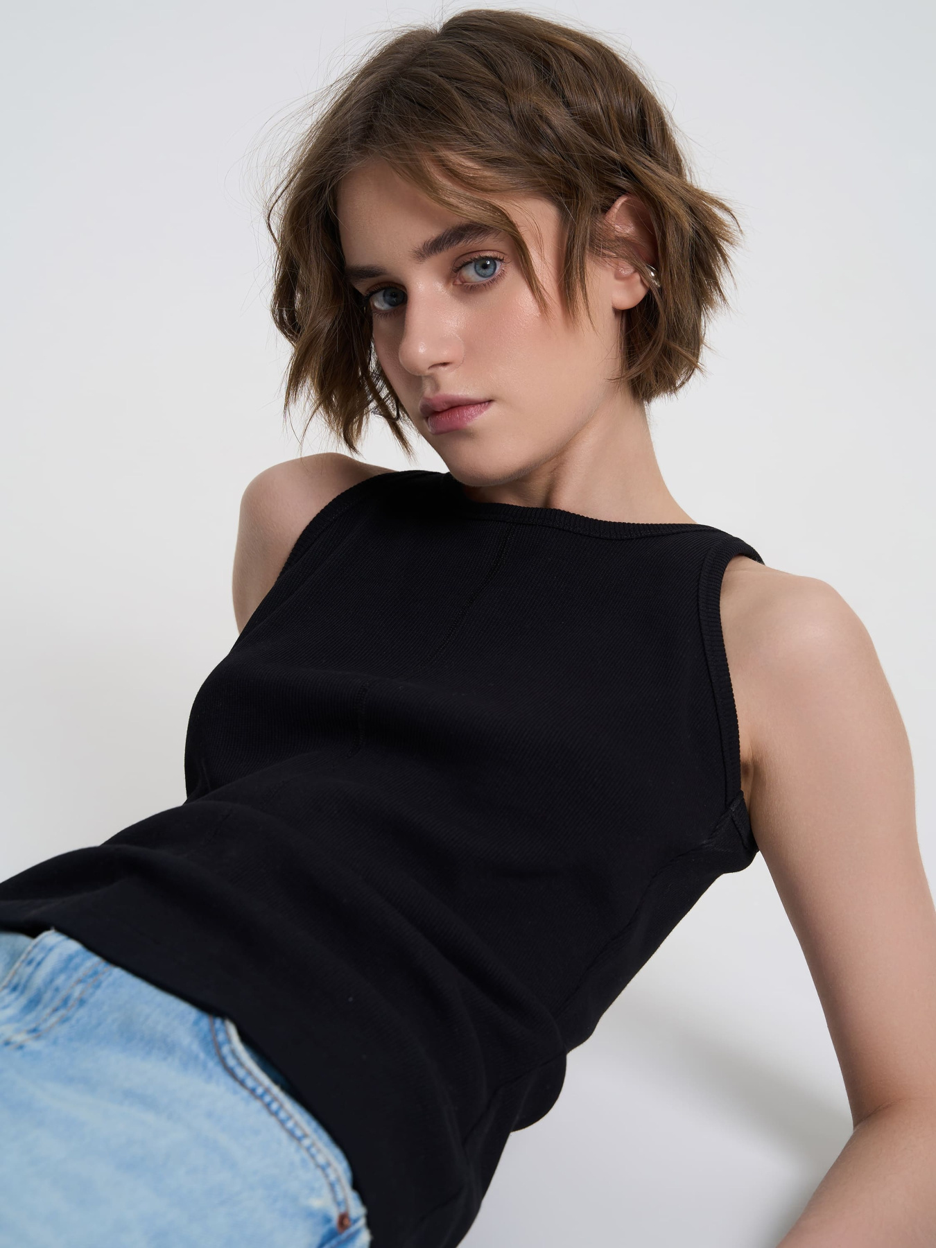 Майка Роза модель 240602_black Фото