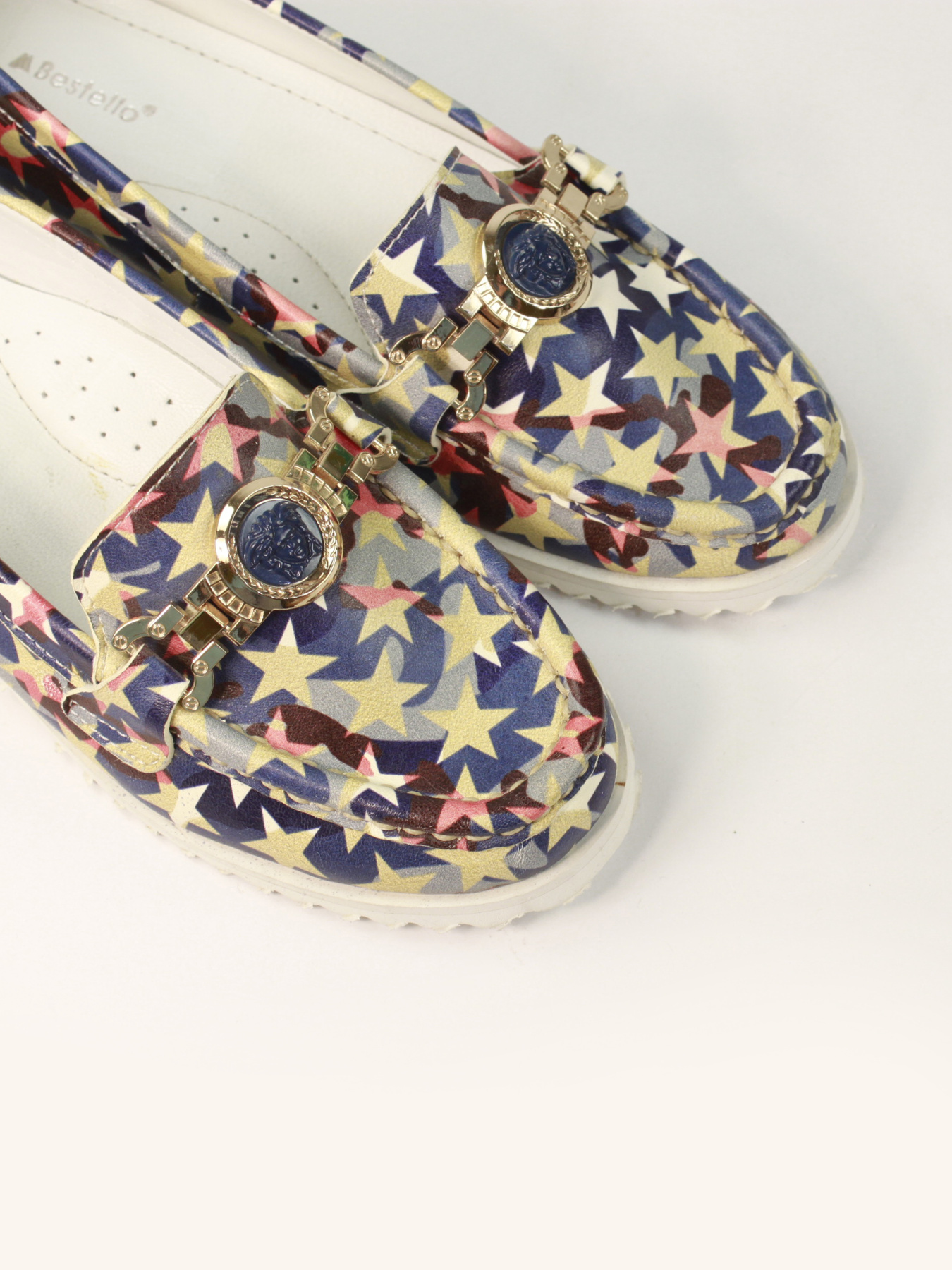 Мокасини It-girl модель 60-01-2791-blue-red Фото