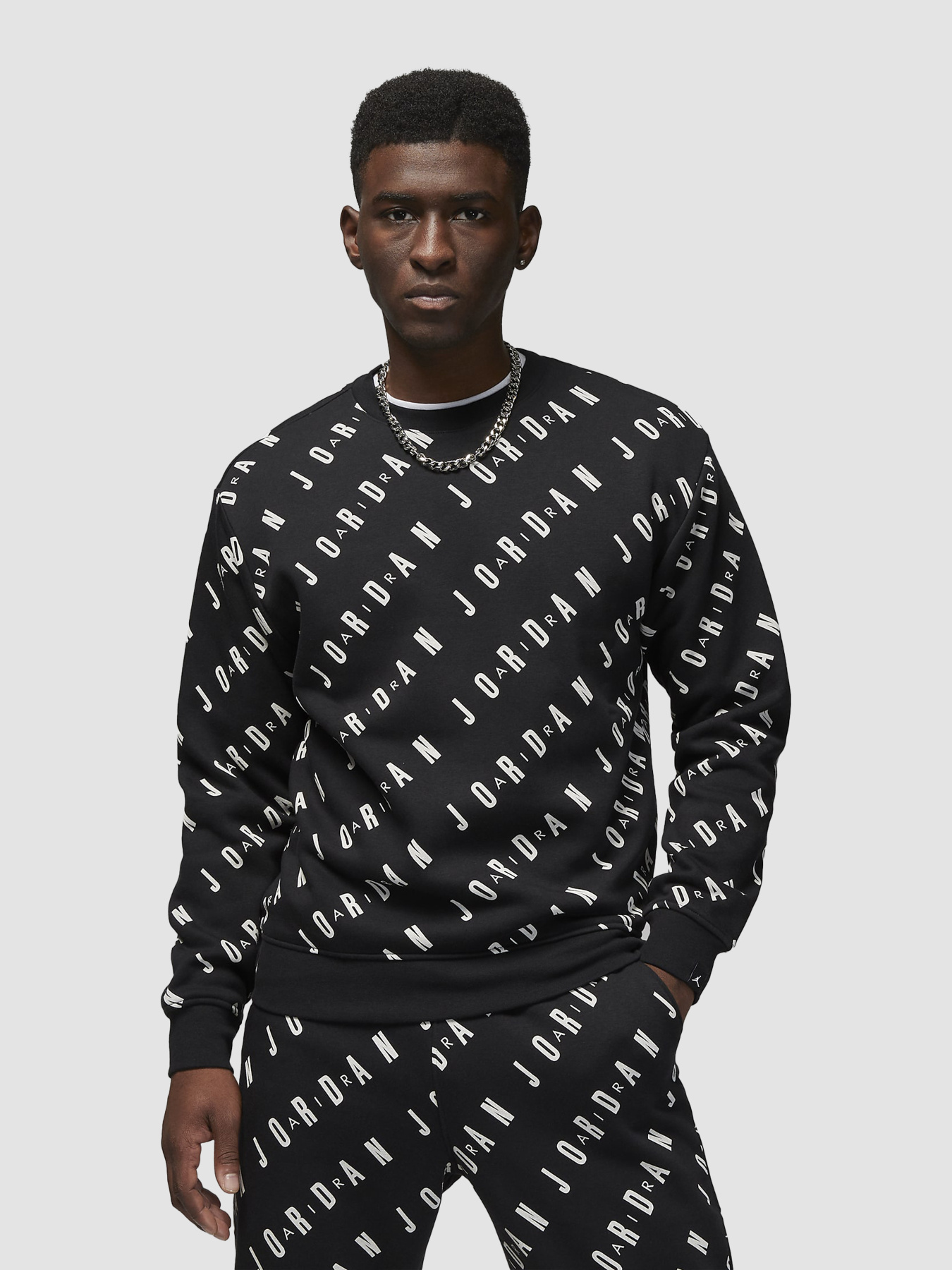 Світшот Jordan Graphic Fleece Crew-Neck Sweatshirt модель DX9173-010 Світшот Jordan Graphic Fleece Crew-Neck Sweatshirt модель DX9173-010 Фото