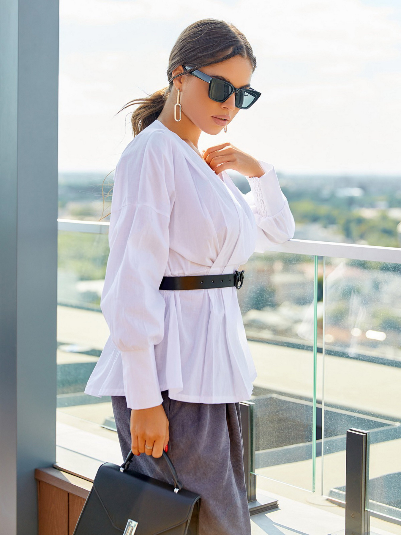 Блуза ISSA Plus модель SA-281_white Фото