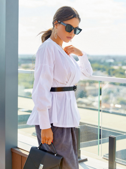 Блуза ISSA Plus модель SA-281_white — фото - INTERTOP