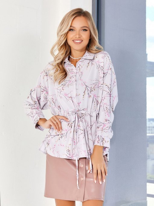 Блуза ISSA Plus модель SA-333_grey Фото