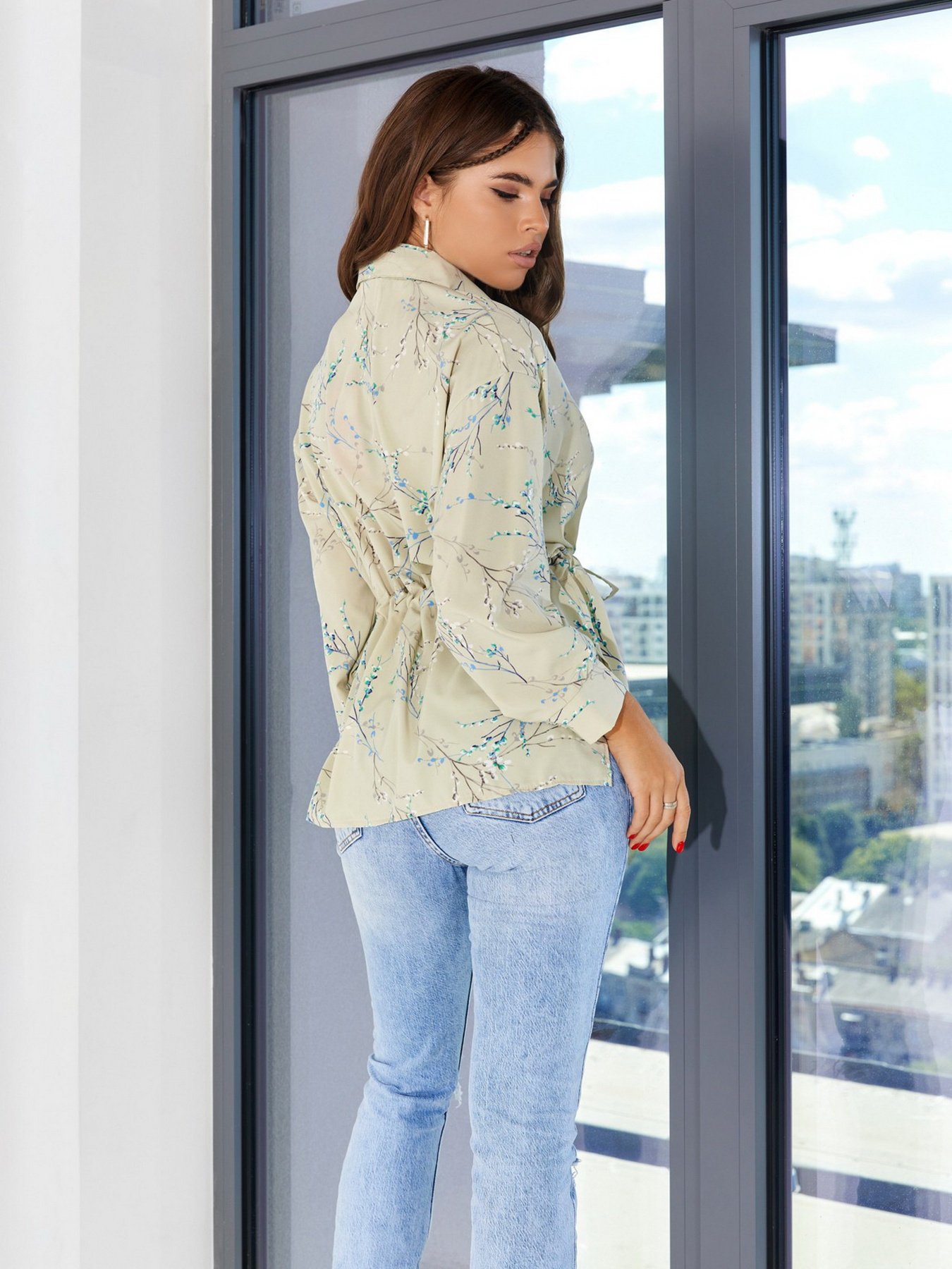 Блуза ISSA Plus модель SA-333_salad Блуза ISSA Plus модель SA-333_salad Фото