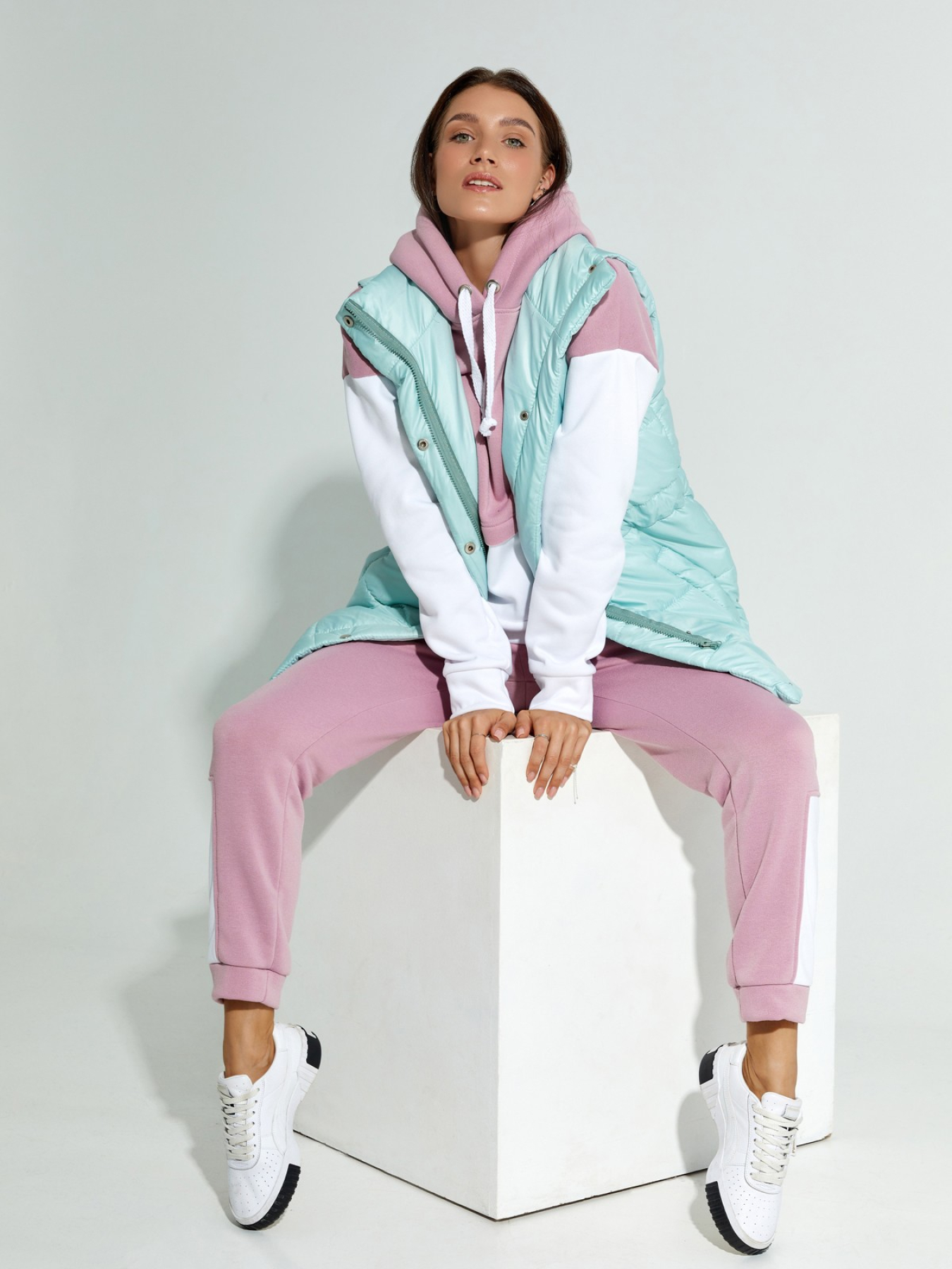 Утепленный жилет ISSA Plus модель SA-337_mint Фото