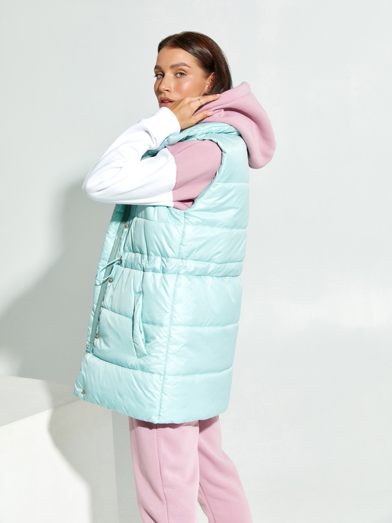 Утепленный жилет ISSA Plus модель SA-337_mint Фото