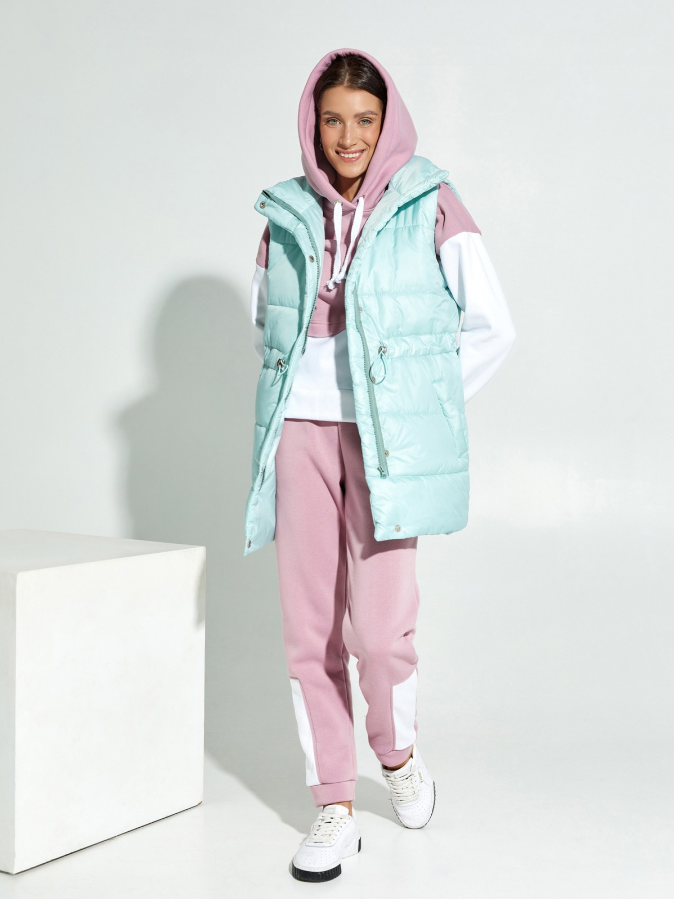 Утепленный жилет ISSA Plus модель SA-337_mint Фото