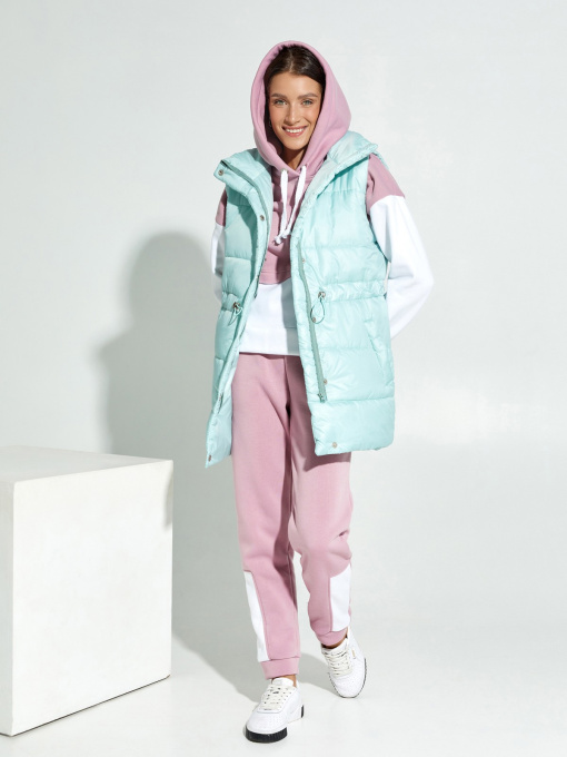 Утеплений жилет ISSA Plus модель SA-337_mint Фото