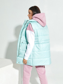 Утепленный жилет ISSA Plus модель SA-337_mint Фото