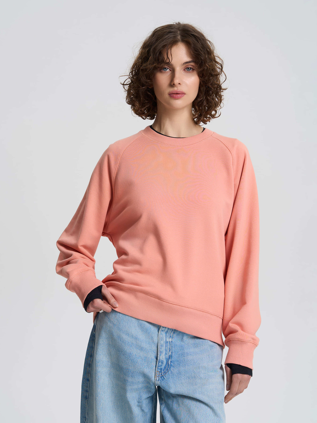 Свитшот Роза модель 231111_coral Фото