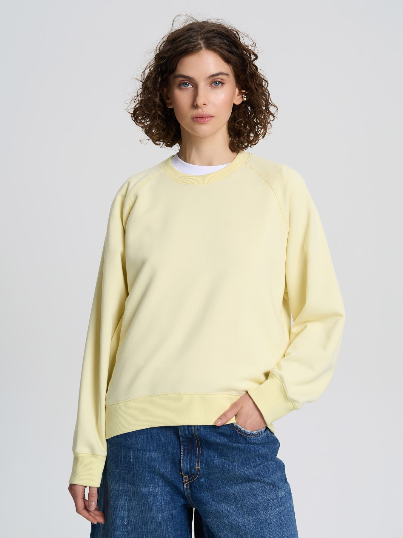 Світшот Роза модель 231111_light_yellow Фото