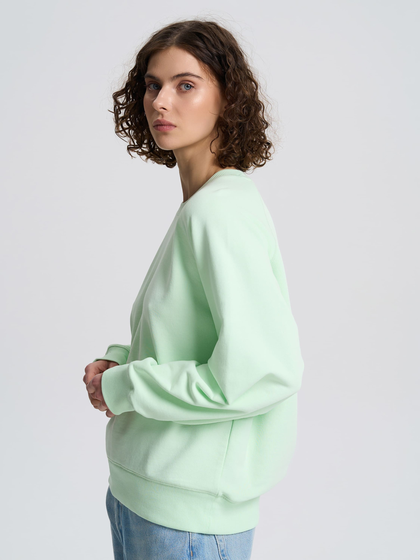 Світшот Роза модель 231111_light_green Фото