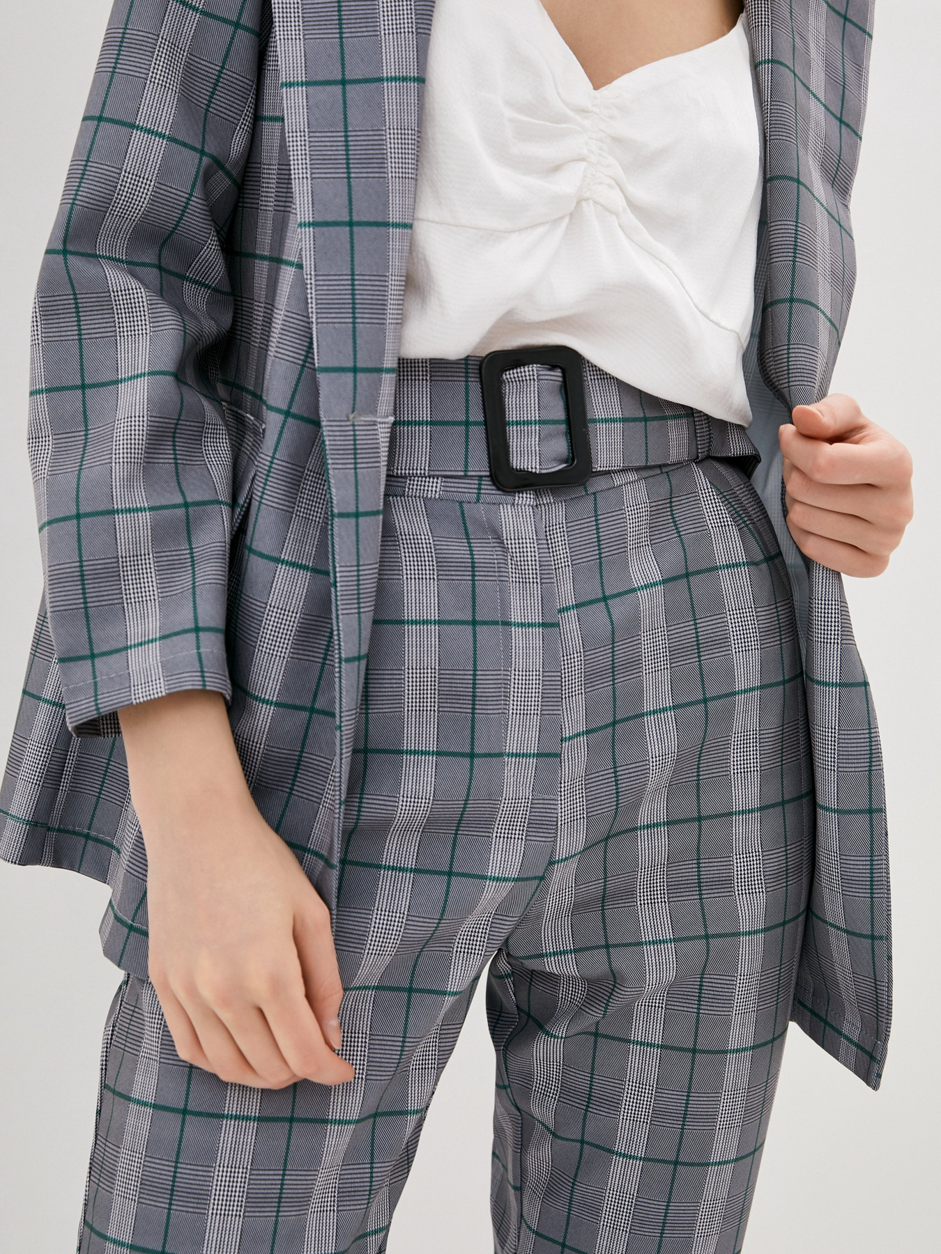 Деловой костюм ISSA Plus модель 12883_gray Фото