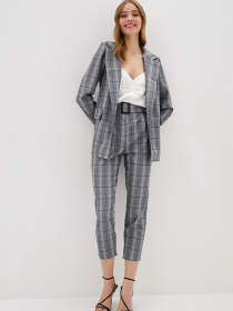 Деловой костюм ISSA Plus модель 12883_gray Фото