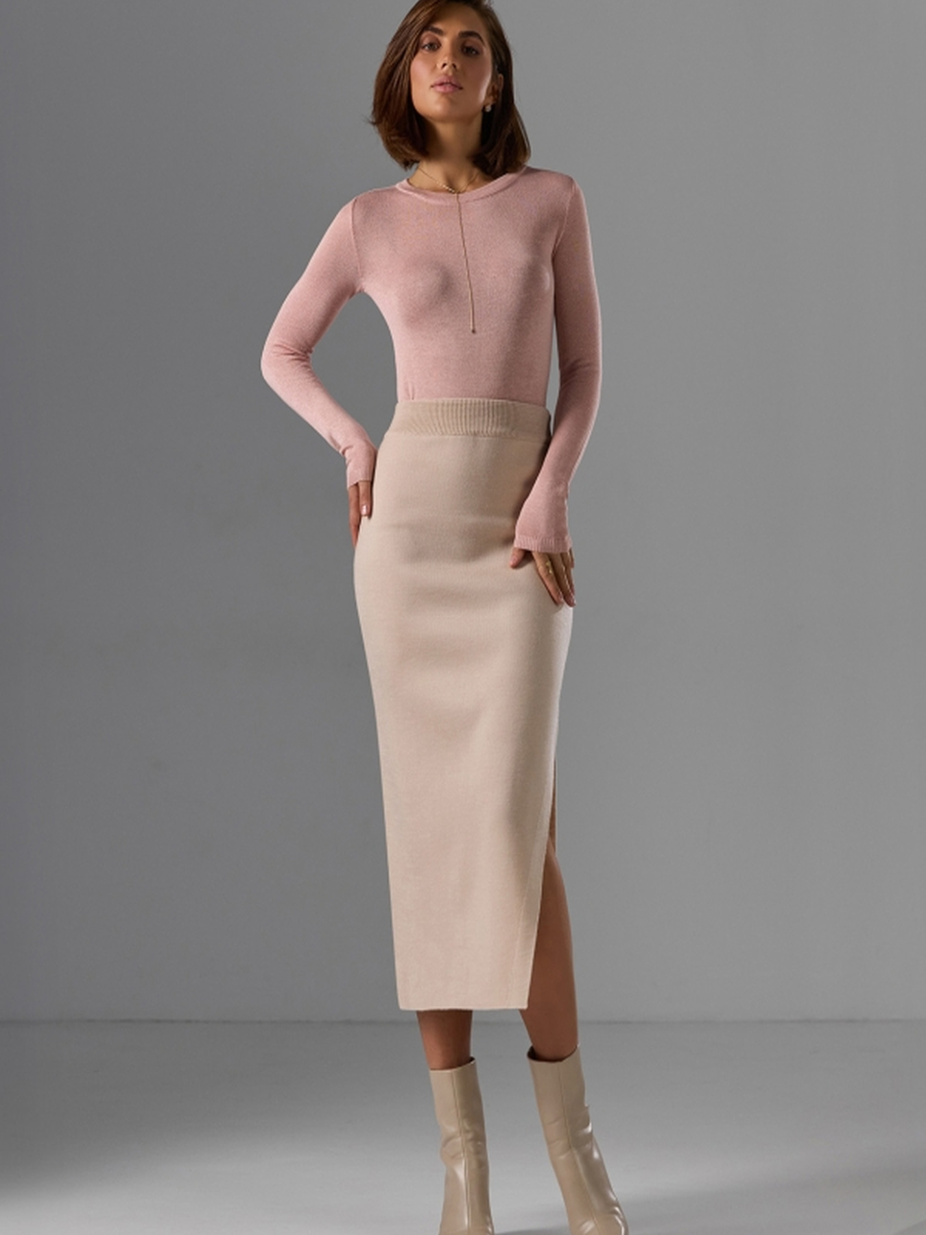 Спідниця міді TrikoBakh модель 2435-perlina Фото