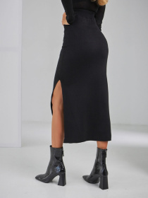 Спідниця міді TrikoBakh модель 2435-chornij Спідниця міді TrikoBakh модель 2435-chornij Фото