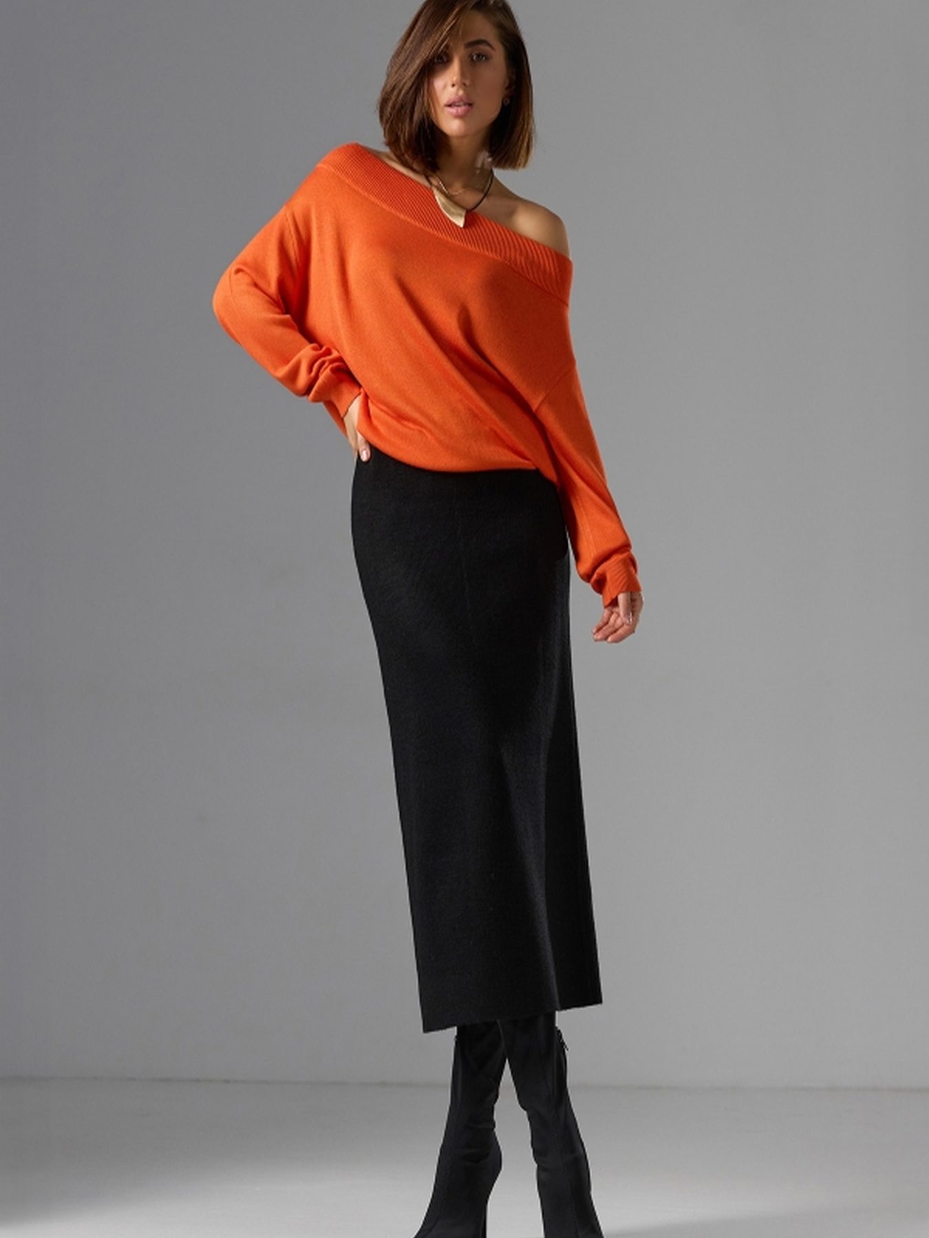 Юбка миди TrikoBakh модель 2774-chornij Фото