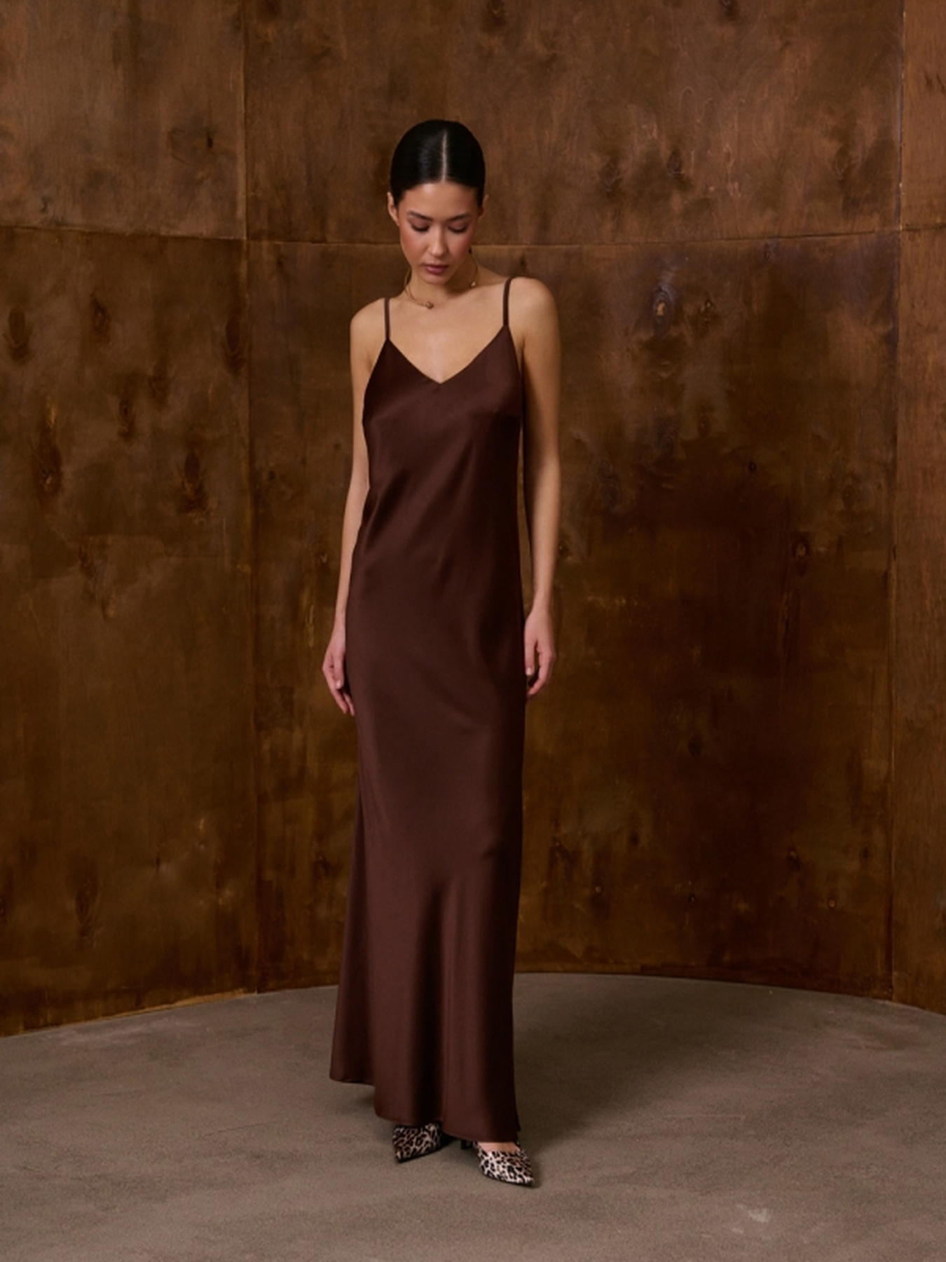 Сукня максі TrikoBakh модель 3053-shokoladnij Фото