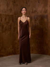 Сукня максі TrikoBakh модель 3053-shokoladnij Фото