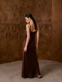 Сукня максі TrikoBakh модель 3053-shokoladnij Фото