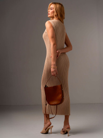 Платье миди TrikoBakh модель 2747-rozhevij-bezh Фото