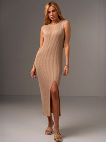 Платье миди TrikoBakh модель 2747-rozhevij-bezh Фото