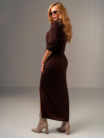 Платье миди TrikoBakh модель 2747-shokoladnij Фото